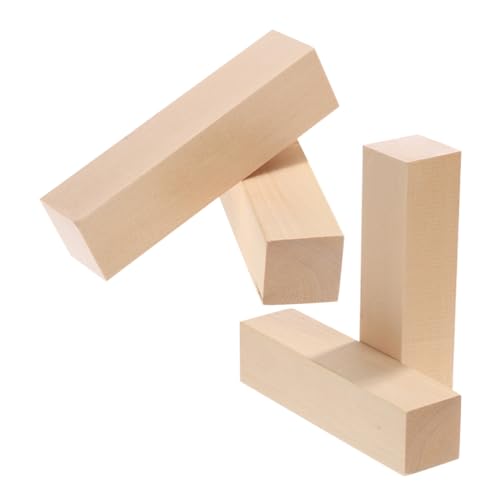 Uonlytech 4 Stück Lindenholz Schnitzblöcke Unbehandelte Holzblöcke für DIY Schnitzprojekte Holzhandwerk Anfänger und Experten Uonlytech 4 Stück Lindenholz Schnitzblöcke Unbehandelte Holzblöcke für DIY Schnitzprojekte Holzhandwerk Anfänger und Experten von Uonlytech