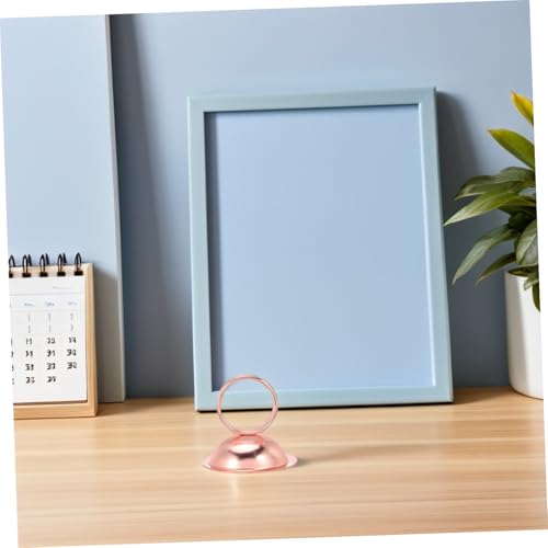 Uonlytech 4 Stück Metall Memo Clips mit Rundfuß Roségold Multifunktionale Tischkartenhalter für Fotos Notizen Visitenkarten Starker Halt Langlebig und Praktisch für Büro und Veranstaltungen von Uonlytech