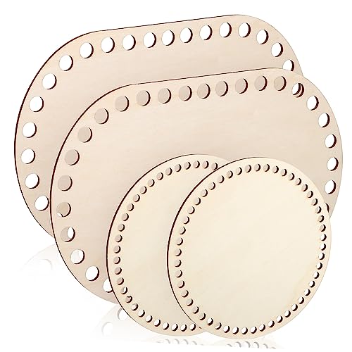 Uonlytech 4 Stück Natürlicher Holzkorbboden Teiliges Oval Rund Poröses Design mit Löchern Stabile Holzbasis für Häkelkörbe Diy Bemalbar Geeignet für Dickes Garn und Flechtseile Vielseitig Uonlytech 4 Stück Natürlicher Holzkorbboden Teiliges Oval Rund Poröses Design mit Löchern Stabile Holzbasis für Häkelkörbe Diy Bemalbar Geeignet für Dickes Garn und Flechtseile Vielseitig von Uonlytech