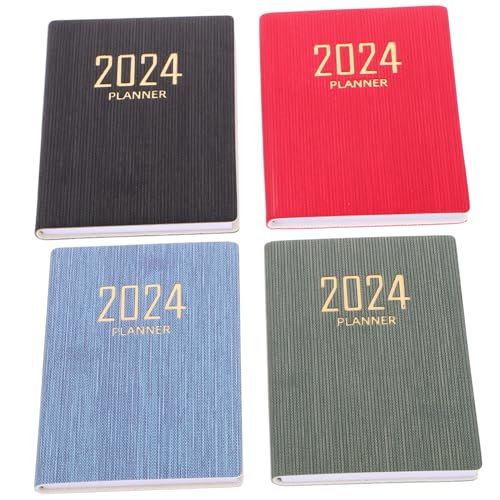 Uonlytech 4 Stück Notizblöcke Notizhefte für Geschäftsnotizen Dekorative Scrapbooks für Reisen Büro und Schule Jeansblau von Uonlytech
