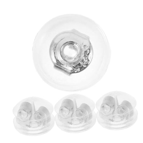 Uonlytech 4 Stück Ohrring-zubehör Sicherheits-ohrring-rücken Ohrstecker Für Ohrringe Ohrstecker Rückseiten Modische Ohrschnalle Ohrring-sicherheitsrücken Frauen Ohrring Zurück Kupfer Silver von Uonlytech