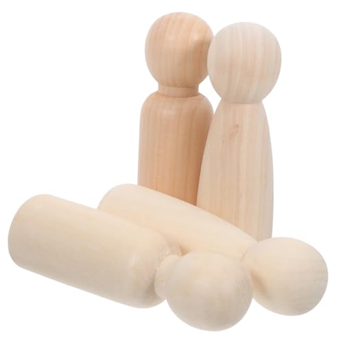 Uonlytech 4 Stück Puppenspielzeug Aus Holz Unvollendetes Holzhandwerk Holzfiguren Leute Aus Holzpflock Holzhandwerk Dekorative Holzpflockfiguren Peg People Holz Beige Uonlytech 4 Stück Puppenspielzeug Aus Holz Unvollendetes Holzhandwerk Holzfiguren Leute Aus Holzpflock Holzhandwerk Dekorative Holzpflockfiguren Peg People Holz Beige von Uonlytech