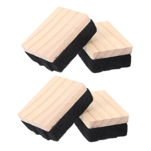 Uonlytech 4 Stück Radiergummi Tafeln Mini Whiteboard Eraser Schwarz Lehrer Löschbar Tücher Muss Winzig Mini-whiteboard-radierer Hat Kreideradierer Für Tafel Planke Hölzern von Uonlytech