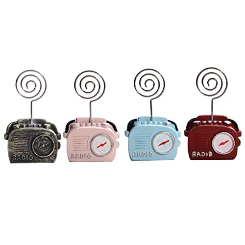 Uonlytech 4 Stück Retro Telefon Radio Memo Clips Vintage Foto und Notizenhalter für Büro und für Dekoration und Organisation von Uonlytech