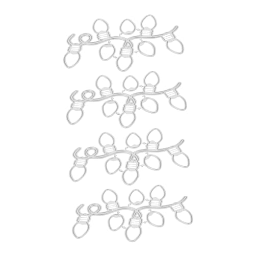 Uonlytech 4 Stück Teiliges Carbon-stahl Stanzformen Weihnachtsornament für Scrapbooking Kartenherstellung Prägeschablonen DIY Basteln mit Präzisen Langlebigen Schneide Prägefunktionen von Uonlytech