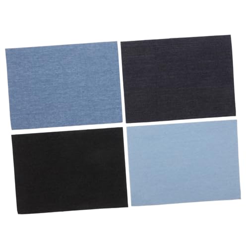 Uonlytech 4 Stück Teiliges Denim Reparaturset Selbstklebende Jeansstoff Patches für Löcher Kleidung Reparatur Innen Außen für Hosen Jacken in Hellblau Blau Dunkelblau Schwarz Uonlytech 4 Stück Teiliges Denim Reparaturset Selbstklebende Jeansstoff Patches für Löcher Kleidung Reparatur Innen Außen für Hosen Jacken in Hellblau Blau Dunkelblau Schwarz von Uonlytech