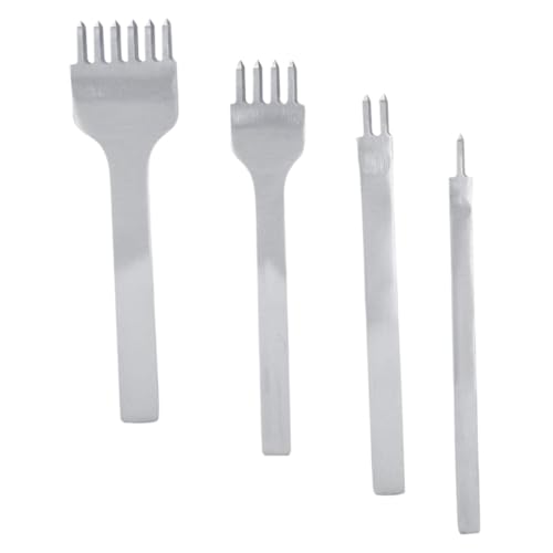 Uonlytech 4 Stück Teiliges Lederhandwerk Werkzeug Set aus Stahl Langlebiges Diy Leder Lochstanzer Set mit Zahn Zahn Prong Punch Präzise Lederloch Werkzeug für Lederbearbeitung und Naht Uonlytech 4 Stück Teiliges Lederhandwerk Werkzeug Set aus Stahl Langlebiges Diy Leder Lochstanzer Set mit Zahn Zahn Prong Punch Präzise Lederloch Werkzeug für Lederbearbeitung und Naht von Uonlytech