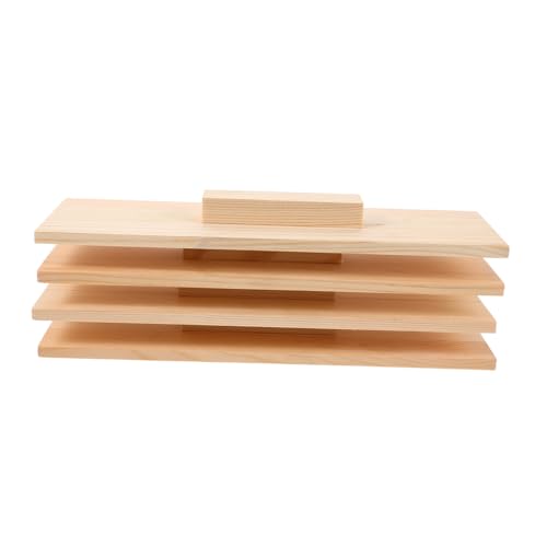 Uonlytech 4 Stück Teiliges Rechteckige Holzdeckel für Seifenformen Staubdicht Robustes Holz Einsetzbar für DIY Seifenherstellung und Handwerksprojekte von Uonlytech