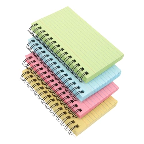 Uonlytech 4 Stück Teiliges Tragbare Dicke Spiral Notizblöcke für Büro Multifunktionale Schreibpads für Notizen Tagebuch und Planungen Bunten Farben Gelb Grün Blau Uonlytech 4 Stück Teiliges Tragbare Dicke Spiral Notizblöcke für Büro Multifunktionale Schreibpads für Notizen Tagebuch und Planungen Bunten Farben Gelb Grün Blau von Uonlytech