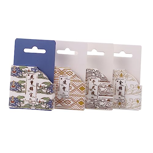 Uonlytech 4 Stück Teiliges Washi Tape Set mit Goldfolie Dekoratives Klebeband für Scrapbooking Diy Tagebuch und Planung Zufällige Designs für Projekte von Uonlytech