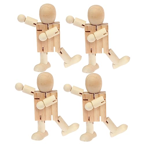 Uonlytech 4 Stück Unvollendete Holzfiguren zum Bemalen DIY Puppen für Bastelprojekte Tischdekoration und Pädagogisches Hochwertigem Holz Uonlytech 4 Stück Unvollendete Holzfiguren zum Bemalen DIY Puppen für Bastelprojekte Tischdekoration und Pädagogisches Hochwertigem Holz von Uonlytech