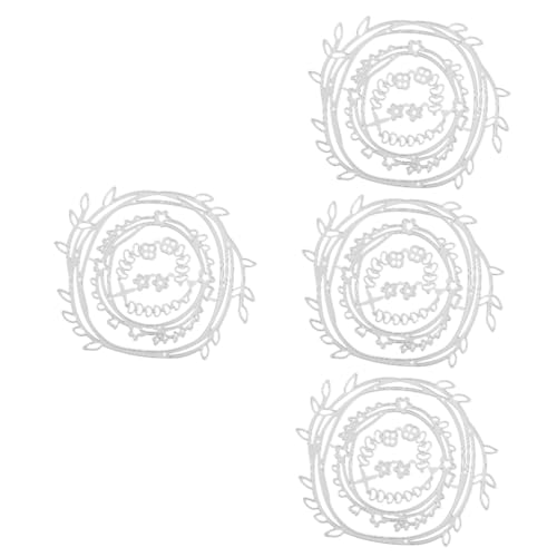 Uonlytech 4 Stück stirbt für die Kartenherstellung Scrapbook-Stanzungen Sammelalbum Rahmen Stanzformen Scrapbooking-Stanzteile aus Stahl Album Scrapbooking Kohlenstoffstahl Silber von Uonlytech