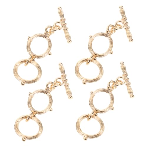 Uonlytech 4 Stücke Kettenverlängerung Halskette Kettenverschlüsse T-Bar-Verschlüsse Craft Toggle -Verschlüsse Kettenleiter für Armband Schmuckreparaturverschlüsse Metall Golden Uonlytech 4 Stücke Kettenverlängerung Halskette Kettenverschlüsse T-Bar-Verschlüsse Craft Toggle -Verschlüsse Kettenleiter für Armband Schmuckreparaturverschlüsse Metall Golden von Uonlytech