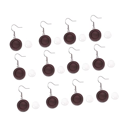 Uonlytech 40 Stück DIY Ohrringe Zubehör Holz Ohrhaken und Runde Cabochon Basen für Schmuckherstellung Dunkelbraun für Kreative Bastelprojekte und Personalisierte Ohrringe Uonlytech 40 Stück DIY Ohrringe Zubehör Holz Ohrhaken und Runde Cabochon Basen für Schmuckherstellung Dunkelbraun für Kreative Bastelprojekte und Personalisierte Ohrringe von Uonlytech