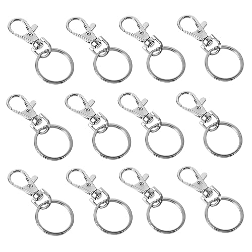 Uonlytech 40 Stück Schlüsselanhänger Clips Zinklegierung Drehbare Schlüsselringhaken für Diy Schlüsselanhänger und Schmuckhandwerk Rostfrei und Kratzfest von Uonlytech