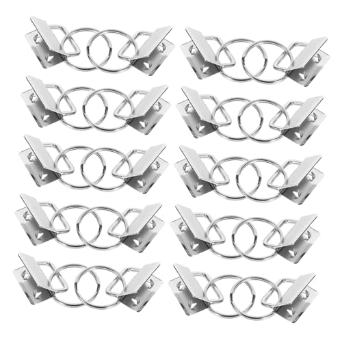 Uonlytech 40 Stück Schlüsselanhänger-Gurtbandclip Herstellung Schlüsselanhänger-Zubehör Schlüsselanhänger-Sets Schlüsselbund Schnallen für Handtaschen selber machen Armbandclip Eisen Silber von Uonlytech