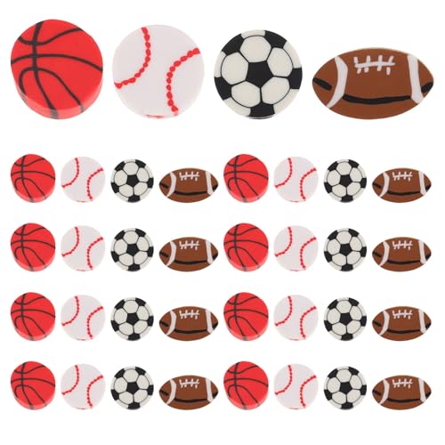 Uonlytech 40 Stück Sport-Party-Radiergummis mit Bällen für Kinder – Fußball-Basketball-Radiergummis, originelle Klassenzimmer-Preise für Weihnachtstütenfüller, Schulbelohnung Uonlytech 40 Stück Sport-Party-Radiergummis mit Bällen für Kinder – Fußball-Basketball-Radiergummis, originelle Klassenzimmer-Preise für Weihnachtstütenfüller, Schulbelohnung von Uonlytech