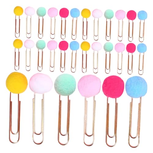 Uonlytech 40 Stück Teiliges Bunte Pompon Büroklammern aus Metall mit Niedlichen Pompom lesezeichen für Mädchen Stabile Clips zum Organisieren von Notizen Dokumenten und Schulunterlagen Uonlytech 40 Stück Teiliges Bunte Pompon Büroklammern aus Metall mit Niedlichen Pompom lesezeichen für Mädchen Stabile Clips zum Organisieren von Notizen Dokumenten und Schulunterlagen von Uonlytech