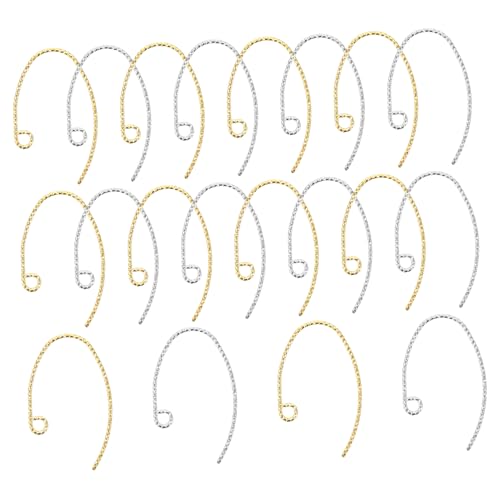 Uonlytech 40 Stück Teiliges DIY Ohrringhaken Hochwertigem Kupfer Gold und Silberfarbene Ohrhaken mit Glatter Oberfläche Langlebig Rutschend für Damen Schmuckherstellung und Ohrschmuck Uonlytech 40 Stück Teiliges DIY Ohrringhaken Hochwertigem Kupfer Gold und Silberfarbene Ohrhaken mit Glatter Oberfläche Langlebig Rutschend für Damen Schmuckherstellung und Ohrschmuck von Uonlytech