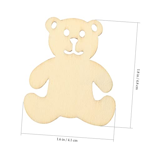 Uonlytech 40 Stück Teiliges Holzscheiben Bärform DIY Bastelholz Deko Holzplättchen für Kreative Handarbeiten Familienprojekte Hochzeit Geburtstag Weihnachten von Uonlytech