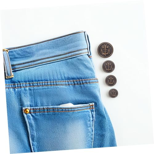 Uonlytech 40 Stück Teiliges Set Metallknöpfe für Mantel Robuste Glatte Oberfläche Verstärkte Ösen Retro Blazer Knöpfe für Nähen und DIY Anzüge Jacken Mäntel von Uonlytech