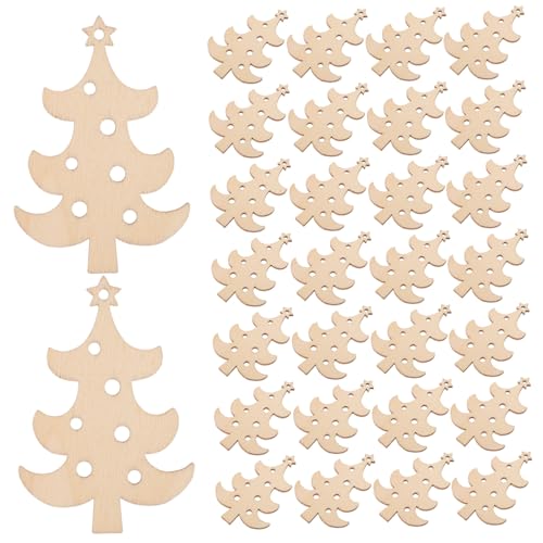 Uonlytech 40 Stück Unfertige Holz Weihnachtsbaum Anhänger Blanko Holzscheiben zum Bemalen Natürliche DIY Holzbaum Dekorationen für Kreative Weihnachtsbastelprojekte Zuhause Schule und Büro Uonlytech 40 Stück Unfertige Holz Weihnachtsbaum Anhänger Blanko Holzscheiben zum Bemalen Natürliche DIY Holzbaum Dekorationen für Kreative Weihnachtsbastelprojekte Zuhause Schule und Büro von Uonlytech