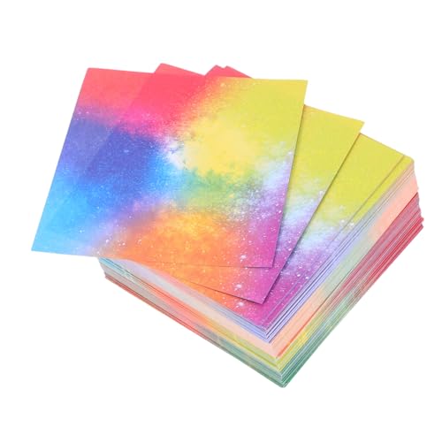 Uonlytech 400 Blatt Origami Papier Buntes Faltpapier für Bastelarbeiten für Kindergarten und Diy Kunstprojekte Doppelseitig Standardgröße Hochwertiges Bastelpapier von Uonlytech
