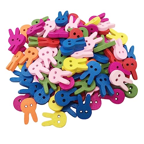 Uonlytech 400 Stück DIY Nähknöpfe Form von Bunten Hasen Holzknöpfe für Bastelprojekte zum Annähen Stricken und Scrapbooking Zufällige Farbzusammenstellung Zufällige Farbe Uonlytech 400 Stück DIY Nähknöpfe Form von Bunten Hasen Holzknöpfe für Bastelprojekte zum Annähen Stricken und Scrapbooking Zufällige Farbzusammenstellung Zufällige Farbe von Uonlytech