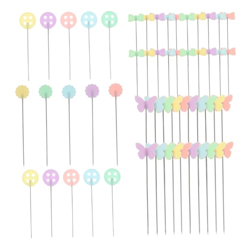 Uonlytech 400 Stück Nähnadeln mit Kunststoffkopf Gerade Stecknadeln für Stoff Professionelle Patchwork-pins für Hochzeitssträuße DIY-basteleien und Schmuck Vielseitige Handarbeitsnadeln von Uonlytech