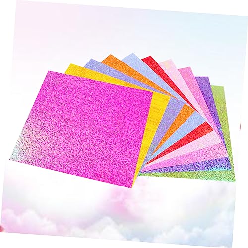 Uonlytech 400 Stück Schimmerndes Faltpapier Perlmuttfarbenes Bastelpapier für Origami DIY Handarbeit Glänzendes Papier zum Basteln und Gestalten von Uonlytech