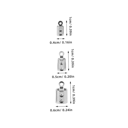 Uonlytech 400 Stück Teiliges Schmuckzubehör Lederband Verschlussenden Kordelenden für DIY Armband Halskette Vielseitige Crimp Clips für Schmuckherstellung und Bastelprojekte von Uonlytech