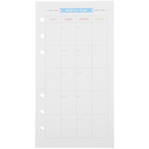 Uonlytech 40Blätter Ringbuch Nachfüllpapier Hochwertige Papier Einlagen für Notizbuch Planer und Journal Geeignet für Ordner Vielseitig Einsetzbar für Büro und Reise von Uonlytech