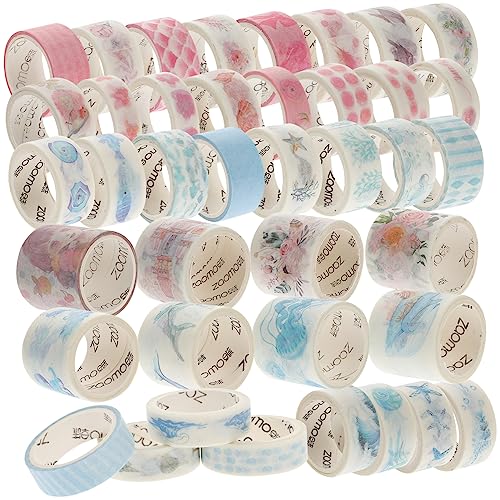 Uonlytech 40Rollen Washi Tape Set Dekorative Klebebänder für DIY Scrapbooking und Journaling Zufällige Designs Zubehör für Projekte und von Uonlytech