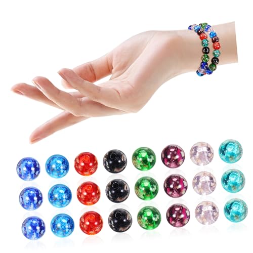 Uonlytech 40Stücke Leuchtende Glasperlen im Dunkeln Runde Perlen in Farben Schmuckherstellung Basteln von Armbändern und Halsketten Langlebige und Einzigartige Uonlytech 40Stücke Leuchtende Glasperlen im Dunkeln Runde Perlen in Farben Schmuckherstellung Basteln von Armbändern und Halsketten Langlebige und Einzigartige von Uonlytech