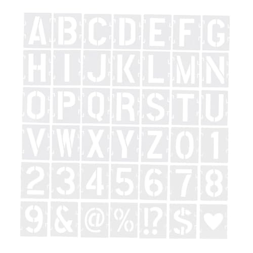 Uonlytech 42 Stück Vorlage Für Buchstaben Halloween-buchstabenabstände Buchstabenschablonen Stoffschablonen Für Kleidung Alphabetschablonen Buchstaben- Und Zahlenschablonen Weiß Das Haustier von Uonlytech