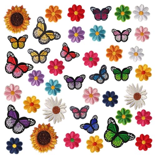 Uonlytech 42Stücke Schmetterlings Bestickte Patches DIY Stoffaufkleber für Kleidung Kissen und Pullover Hochwertige Applikationen zur Individuellen Gestaltung von Textilien Uonlytech 42Stücke Schmetterlings Bestickte Patches DIY Stoffaufkleber für Kleidung Kissen und Pullover Hochwertige Applikationen zur Individuellen Gestaltung von Textilien von Uonlytech