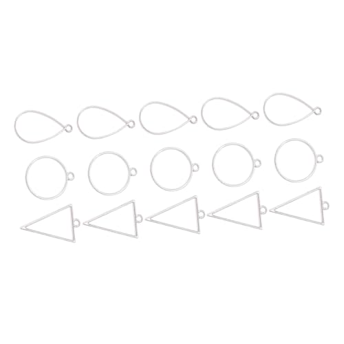 Uonlytech 45 Stück Offene Rahmen Anhänger für DIY Schmuckherstellung Silberne Pendants für Epoxidharz Ohrringe Geometrische Formen für Bastelprojekte Uonlytech 45 Stück Offene Rahmen Anhänger für DIY Schmuckherstellung Silberne Pendants für Epoxidharz Ohrringe Geometrische Formen für Bastelprojekte von Uonlytech