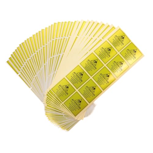 Uonlytech 450 Stück Warnaufkleber Statische Warnhinweise Selbstklebend Papiermaterial Elektroniksicherheit Schutzschild Für Empfindliche Geräte Und Schaltkreise Uonlytech 450 Stück Warnaufkleber Statische Warnhinweise Selbstklebend Papiermaterial Elektroniksicherheit Schutzschild Für Empfindliche Geräte Und Schaltkreise von Uonlytech