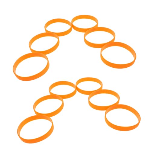 Uonlytech 48 Stück Orange Silikon-armbänder Elastische Sport Wristbands Für Damen Jugendliche Vielseitige Event-armbänder Für Musikpartys Teams Spiele von Uonlytech