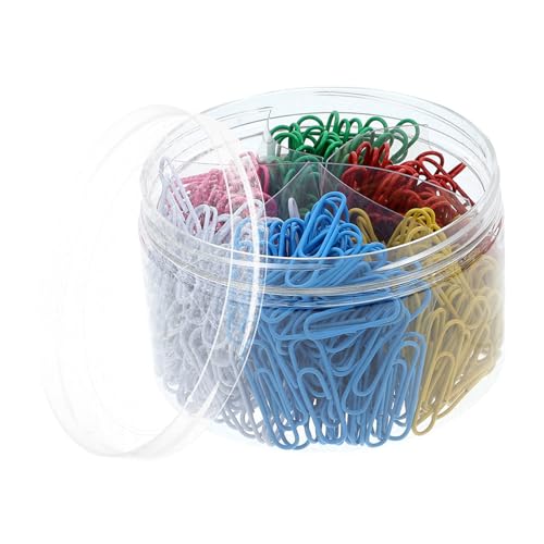 Uonlytech 480 Stück Farbige Büroklammern große büroklammern farbige Papierclips Büroklammern bunt Papierklammern Set Papierclips bunt kleine Heftklammern Büroklammern klein Plastik von Uonlytech