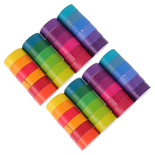 Uonlytech 48Rollen Washi Tape Buntes Klebeband für DIY Projekte Breites Hochwertiges Papiermaterial für Scrapbooking Dekoration und Geschenkverpackungen Sicher von Uonlytech