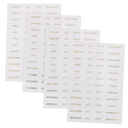 Uonlytech 4Blätter Schicke DIY Aufkleber für Scrapbooking Transparente Goldene Aufkleber für Kalender Tagebuch Fotoalbum und Dekoration Selbstklebende Artkleber mit Englischen Uonlytech 4Blätter Schicke DIY Aufkleber für Scrapbooking Transparente Goldene Aufkleber für Kalender Tagebuch Fotoalbum und Dekoration Selbstklebende Artkleber mit Englischen von Uonlytech