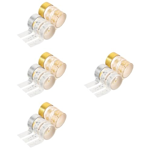 Uonlytech 4Er-Boxen-Set Goldstich-Silberband Sammelalbum Abdeckband, dekoratives Klebeband bemaltes Zierband farbig aufkleber DIY Klebeband Scrapbook-Washi-Tape Flüsterpapier Uonlytech 4Er-Boxen-Set Goldstich-Silberband Sammelalbum Abdeckband, dekoratives Klebeband bemaltes Zierband farbig aufkleber DIY Klebeband Scrapbook-Washi-Tape Flüsterpapier von Uonlytech