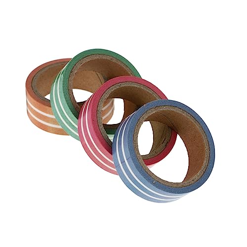 Uonlytech 4Rollen Washi Tape Dekoratives Journal Tape Selbstklebendes Klebeband für Scrapbooking DIY Handwerk und Tagebuchdekoration für Kreative von Uonlytech