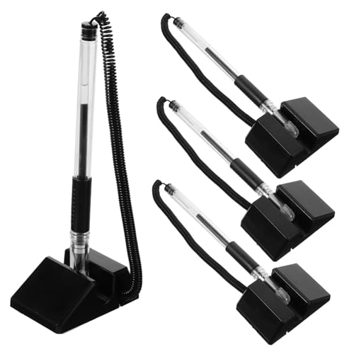 Uonlytech 4Stücke Kugelschreiber mit Ständer Dekorativer Stift für Büro Bank und Hotel Ergonomisches Design Langlebig und Reibungslos Schreibend von Uonlytech