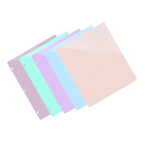 Uonlytech 5 Blätter Aktentaschen Mit Losen Blättern Behälter Material Aktenaufbewahrungstaschen A4 Ordnertaschen Beutel Datei Ordnertrenner Mit Taschen Und Laschen Büro Pp von Uonlytech