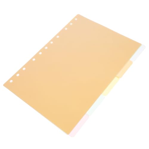 Uonlytech 5 Blätter Halbtransparente Kunststoff Register Trennblätter mit Farbigen Tabs Kompatibel Ringbüchern Vielseitige Ordner und Notizbuch Organizer für Büro und Schule von Uonlytech