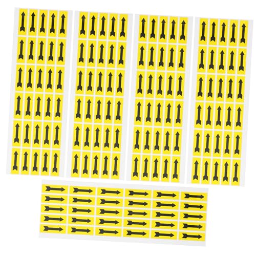 Uonlytech 5 Blätter -aufkleber Klebrig Farbig Etikett Name Kleine Pfeilaufkleber Das Markierung Stichworte Abziehbilder Farbe Gerichtet -warnaufkleber Gelb Selbstklebendes Papier von Uonlytech