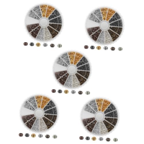 Uonlytech 5 Boxen Kupferbox -Perlen Halskette klobig Schmuck Perlen für Armbänder Perlenzubehör selber machen Perlenhalter handgefertigte lose Abstandshalterperlen lose Abstandsperlen Uonlytech 5 Boxen Kupferbox -Perlen Halskette klobig Schmuck Perlen für Armbänder Perlenzubehör selber machen Perlenhalter handgefertigte lose Abstandshalterperlen lose Abstandsperlen von Uonlytech