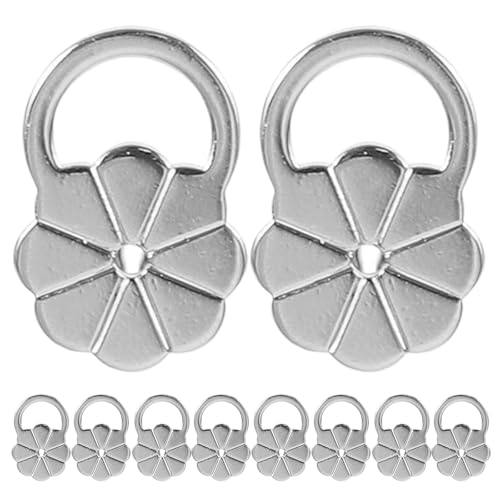 Uonlytech 5 Paar Ohrringheber in Blumenform, wiederverwendbare, schwere Ohrring-Stützverschlüsse aus Metall für hängende Ohren, sicherer Verschluss, Ersatz für Heimwerkerarbeiten Uonlytech 5 Paar Ohrringheber in Blumenform, wiederverwendbare, schwere Ohrring-Stützverschlüsse aus Metall für hängende Ohren, sicherer Verschluss, Ersatz für Heimwerkerarbeiten von Uonlytech